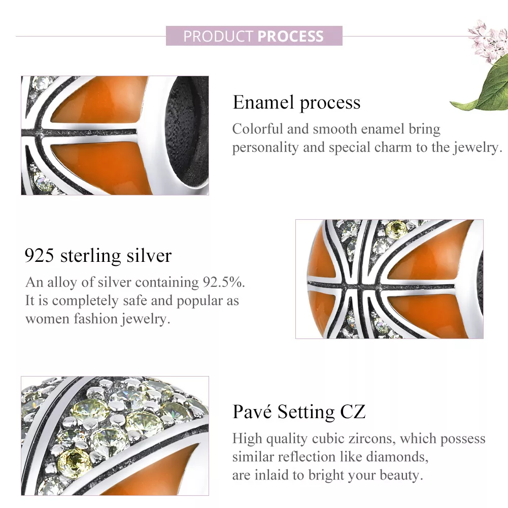 Charm Spirit of Basketball estilo Pandora - SCC1506