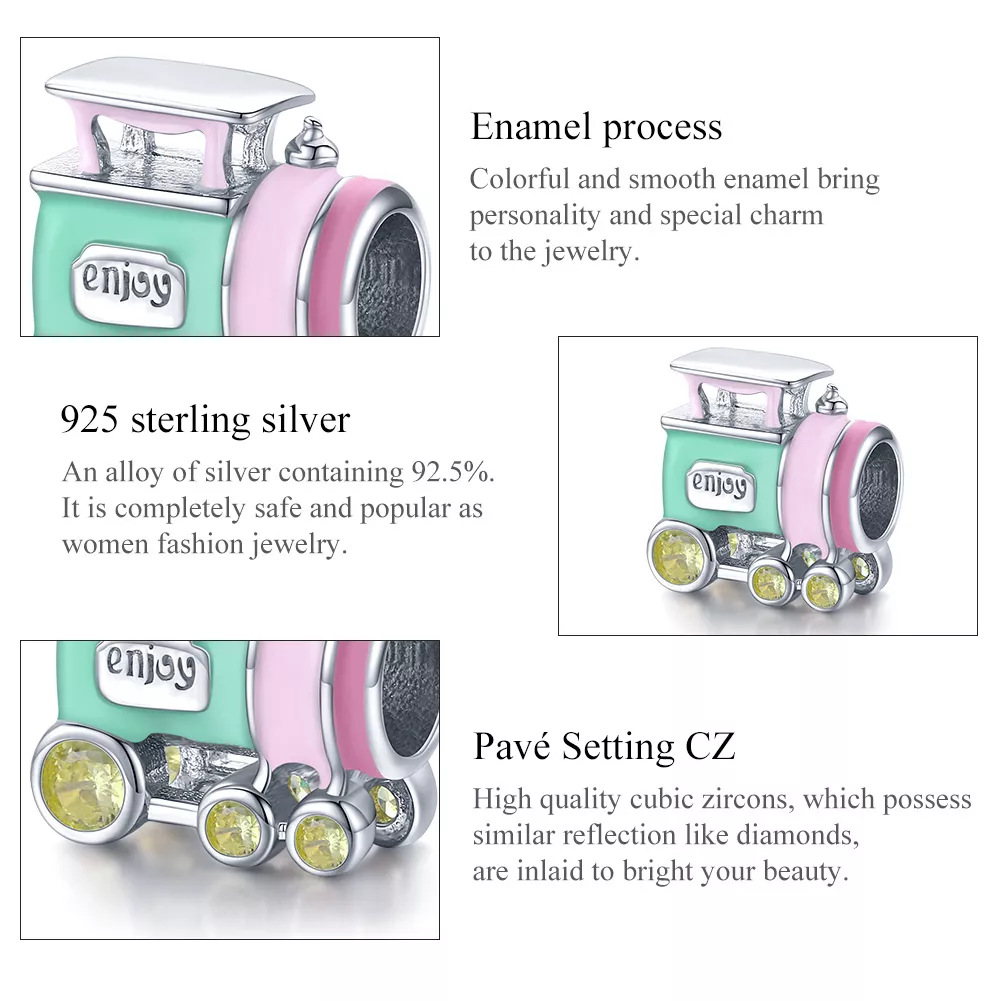Charm Trem Colorido life Pandora - BSC289