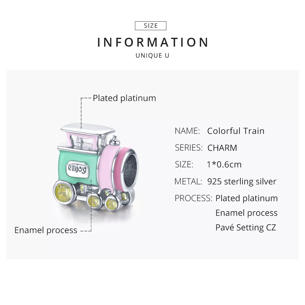 Charm Trem Colorido life Pandora - BSC289