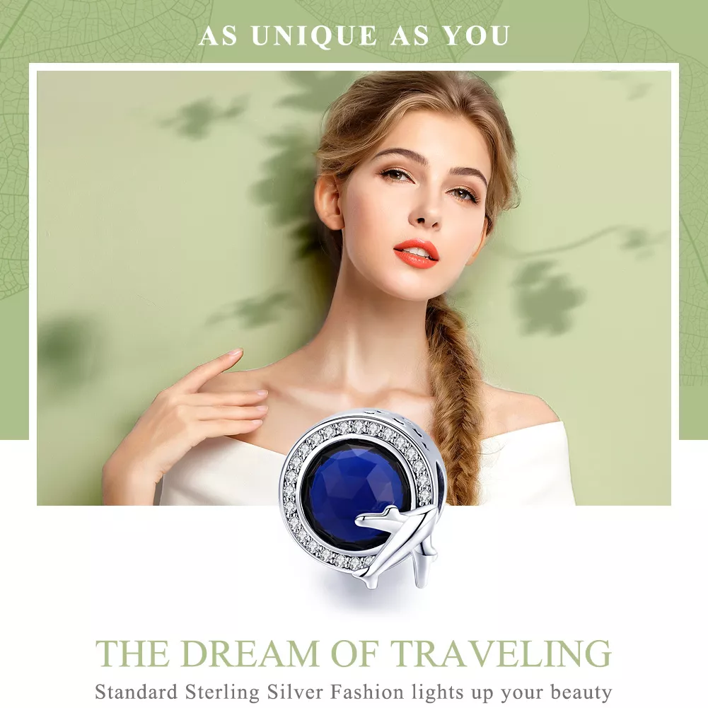 Charm Um sonho de viajar estilo Pandora - SCC895