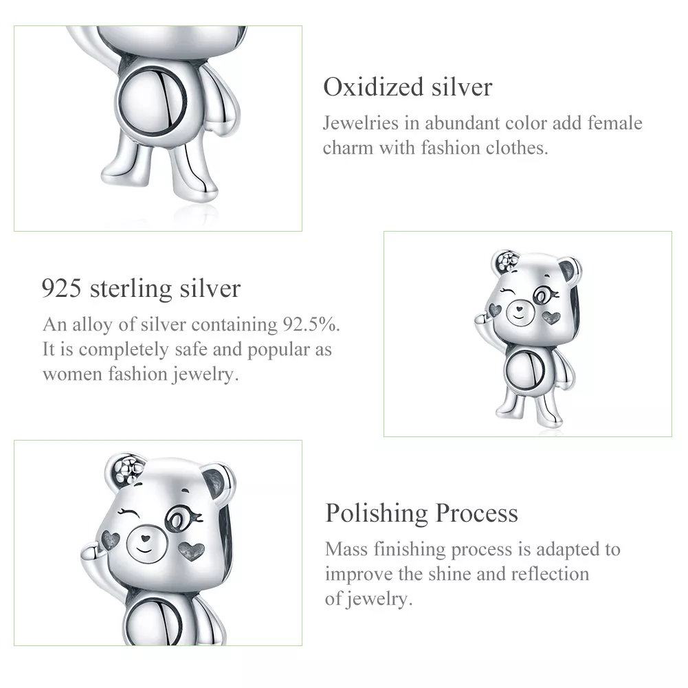 Charm Urso brincalhão life Pandora - SCC1870