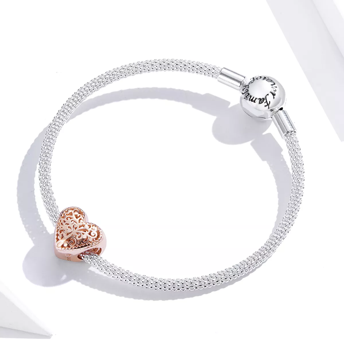 Charm Árvore Genealógica Rosa estilo Pandora Rosa - BSC215