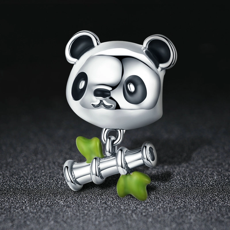 (imagem para) Charm Panda adora comer bambu estilo Pandora - SCC325 - Visualizar 3