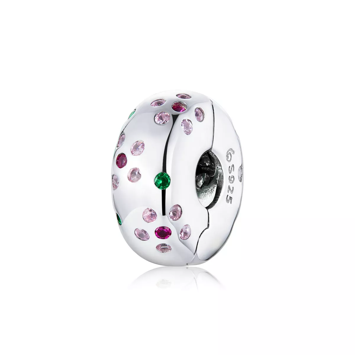 Clipe De Prata Flores Contraídas estilo Pandora - BSC245