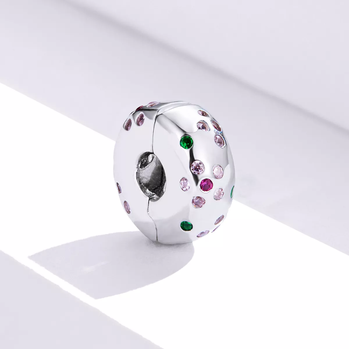 Clipe De Prata Flores Contraídas estilo Pandora - BSC245