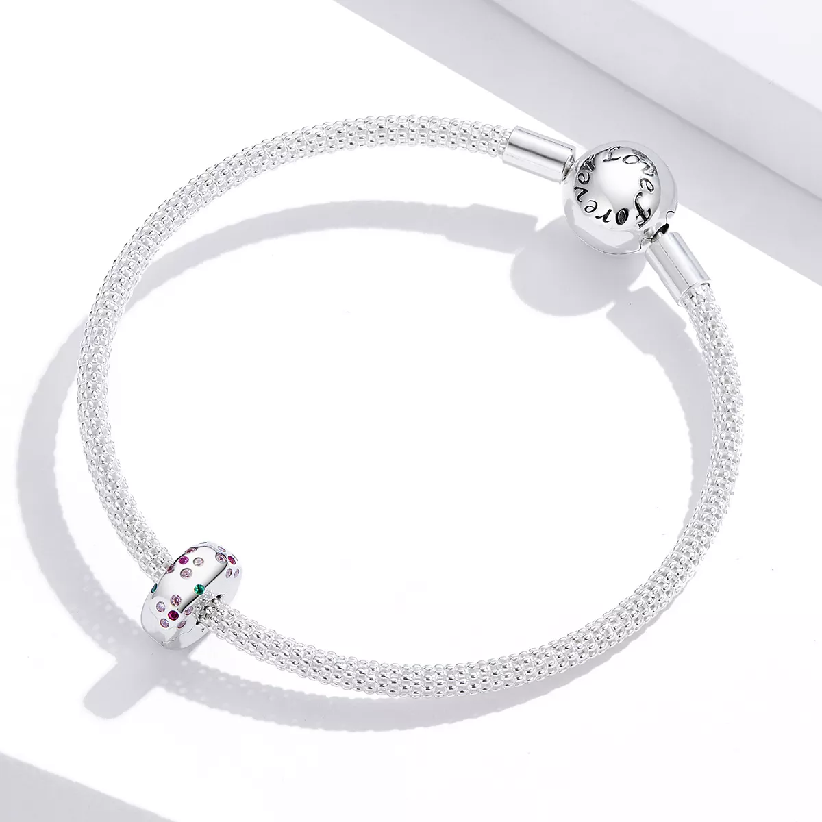 Clipe De Prata Flores Contraídas estilo Pandora - BSC245