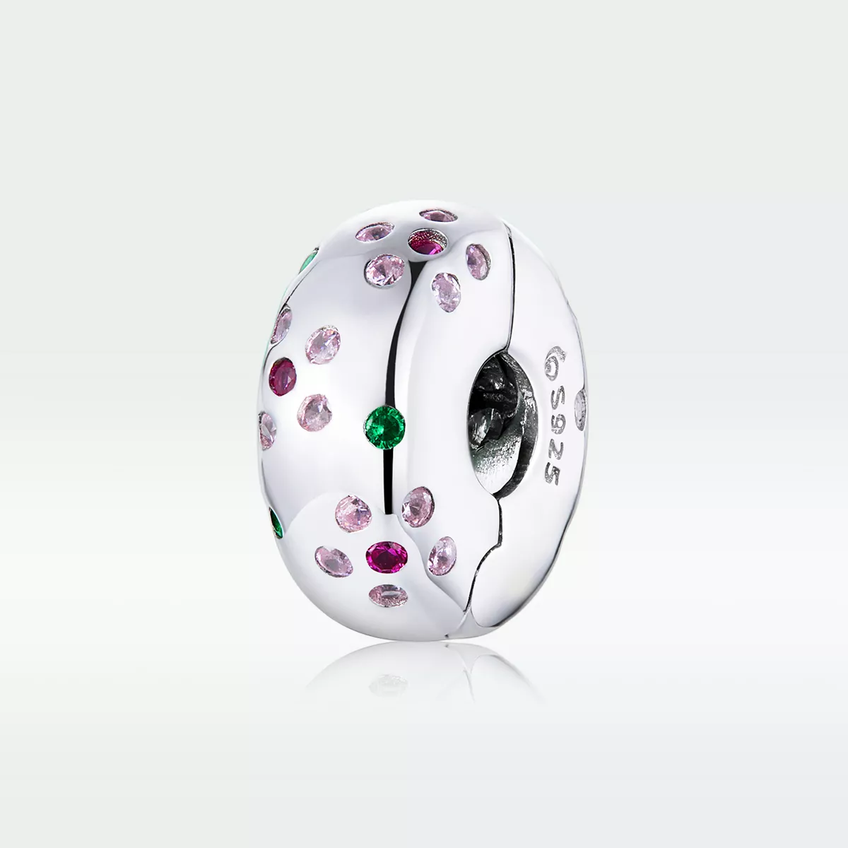 Clipe De Prata Flores Contraídas estilo Pandora - BSC245