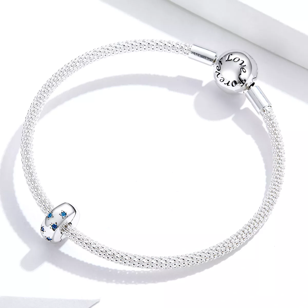 Clipe De Prata Ondas ao Sol estilo Pandora - BSC253