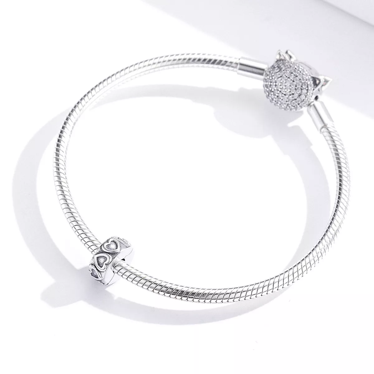 Clipe De Prata Relevo vintage estilo Pandora - SCC1557