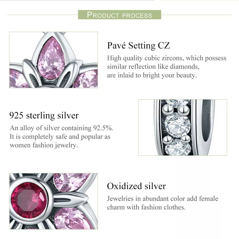 Charm Pendente A dança das flores estilo Pandora - SCC840