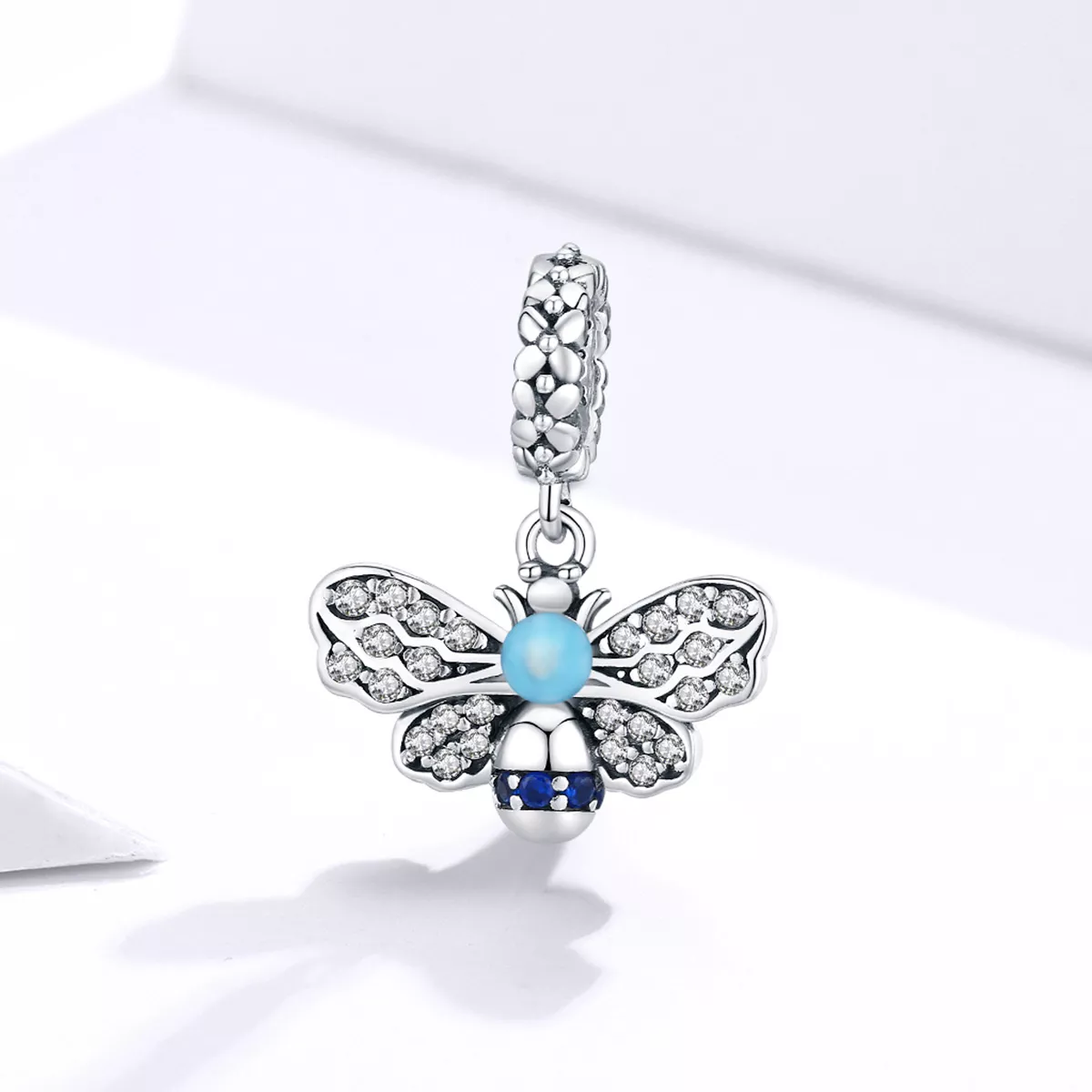 Charm Pendente Abelha Azul estilo Pandora - SCC1480