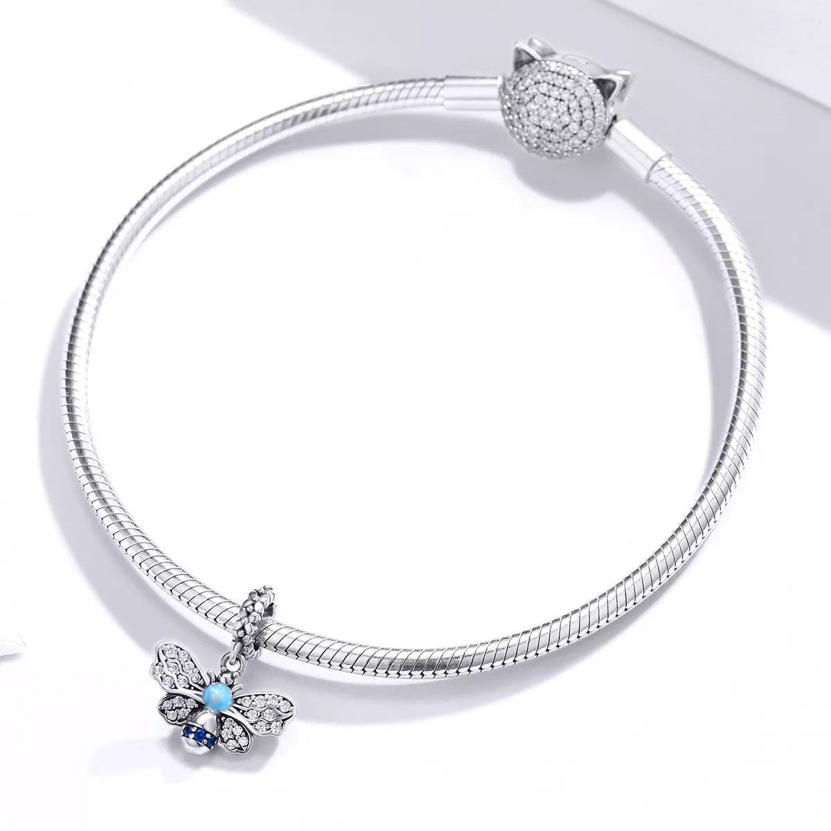 Charm Pendente Abelha Azul estilo Pandora - SCC1480