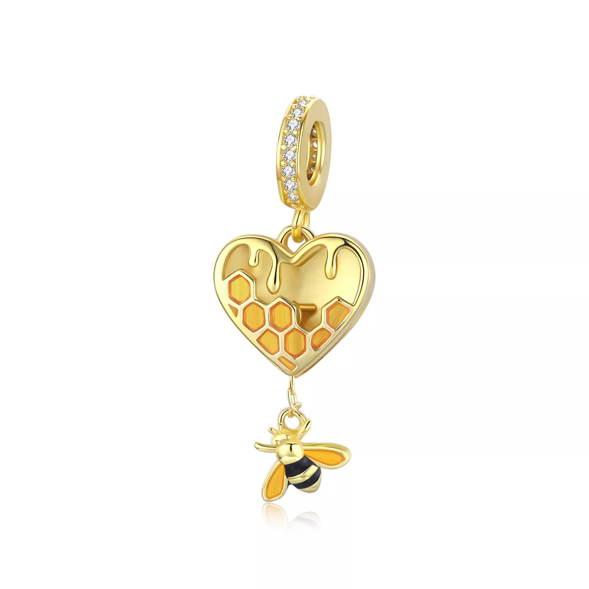 Charm Pendente Amor favo de mel estilo Pandora - SCC1714
