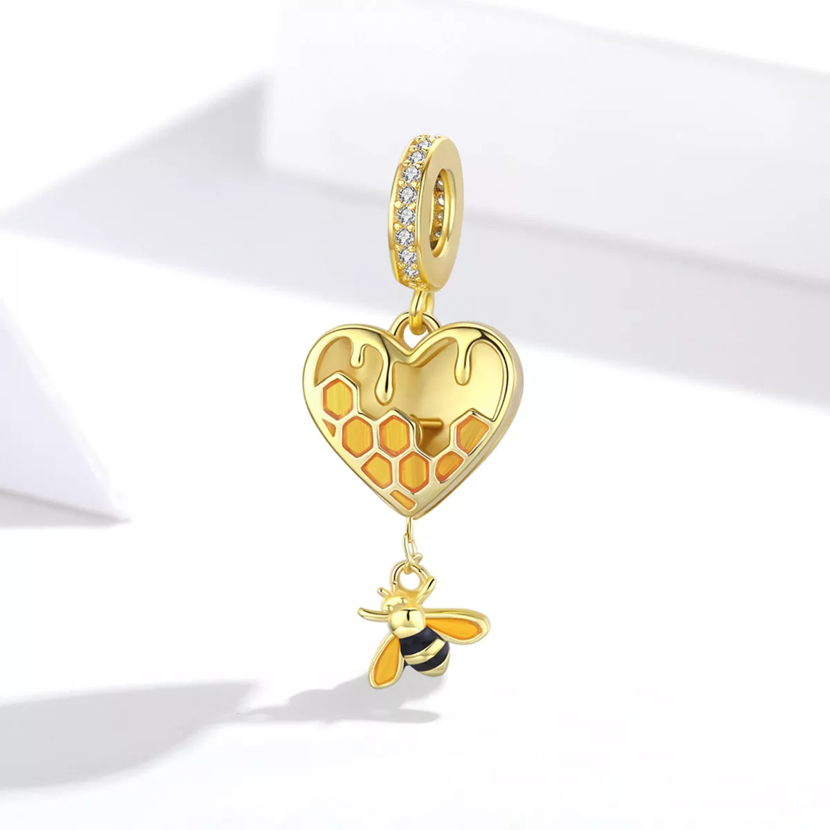 Charm Pendente Amor favo de mel estilo Pandora - SCC1714