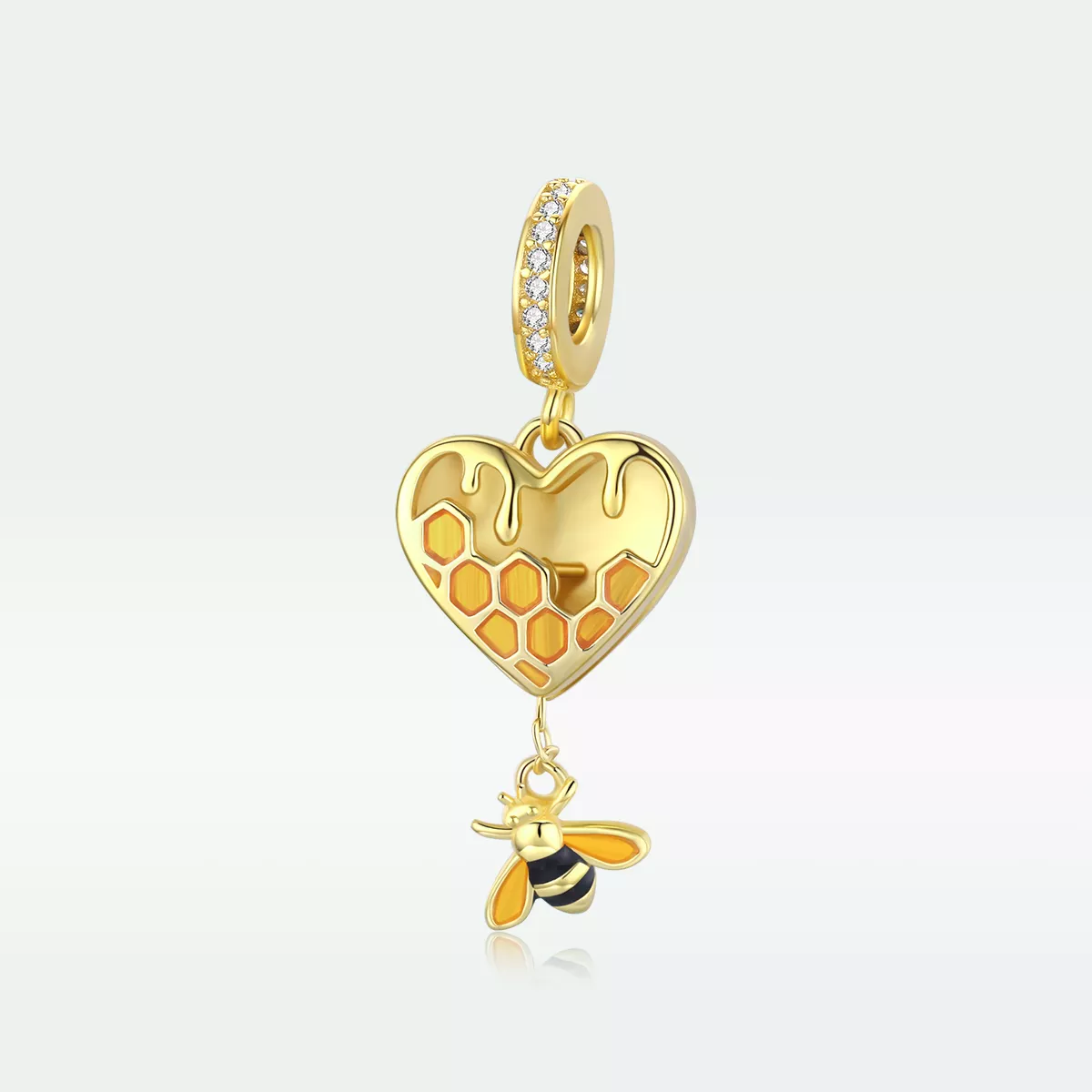 Charm Pendente Amor favo de mel estilo Pandora - SCC1714
