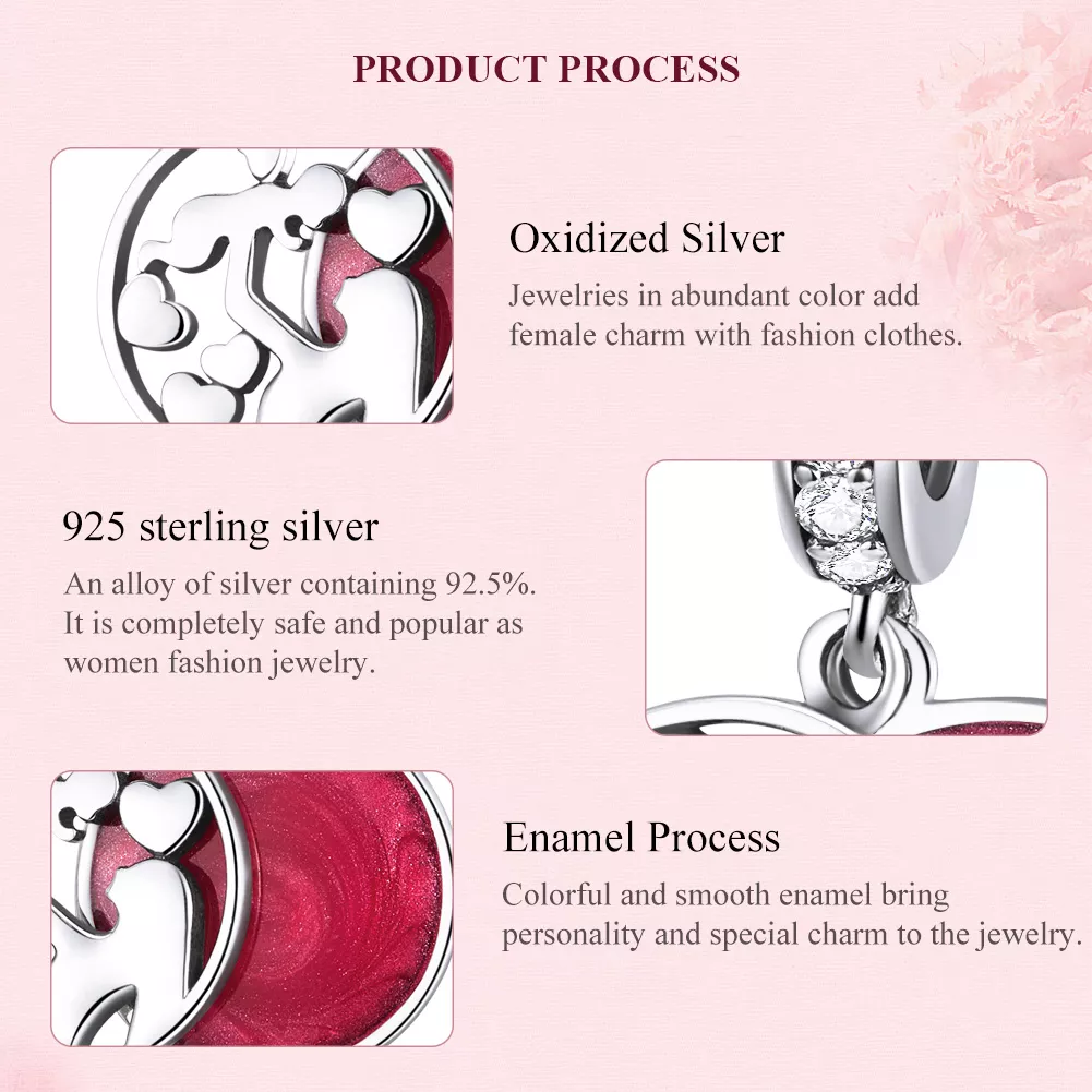 Charm Pendente Amor materno estilo Pandora - SCC1460