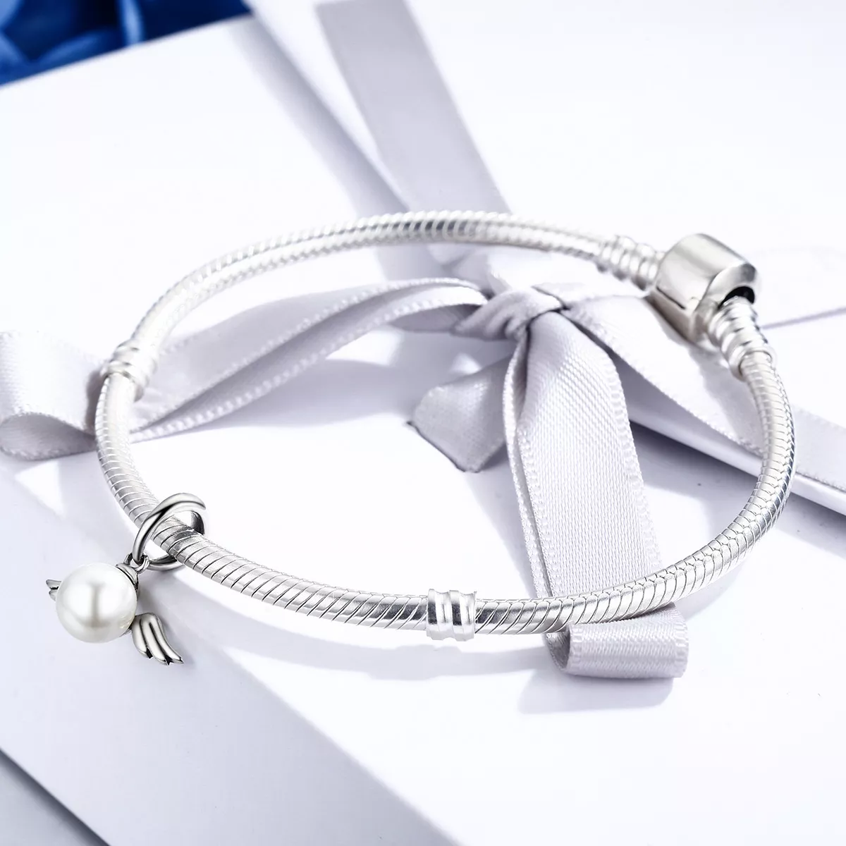 Charm Pendente Asas de Anjo pérola estilo Pandora - SCC381