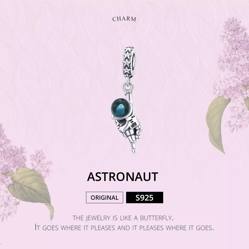 Charm Pendente Astronauta estilo Pandora - BSC202