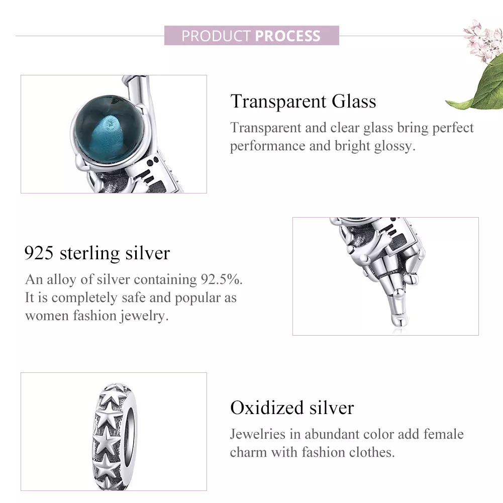 Charm Pendente Astronauta estilo Pandora - BSC202