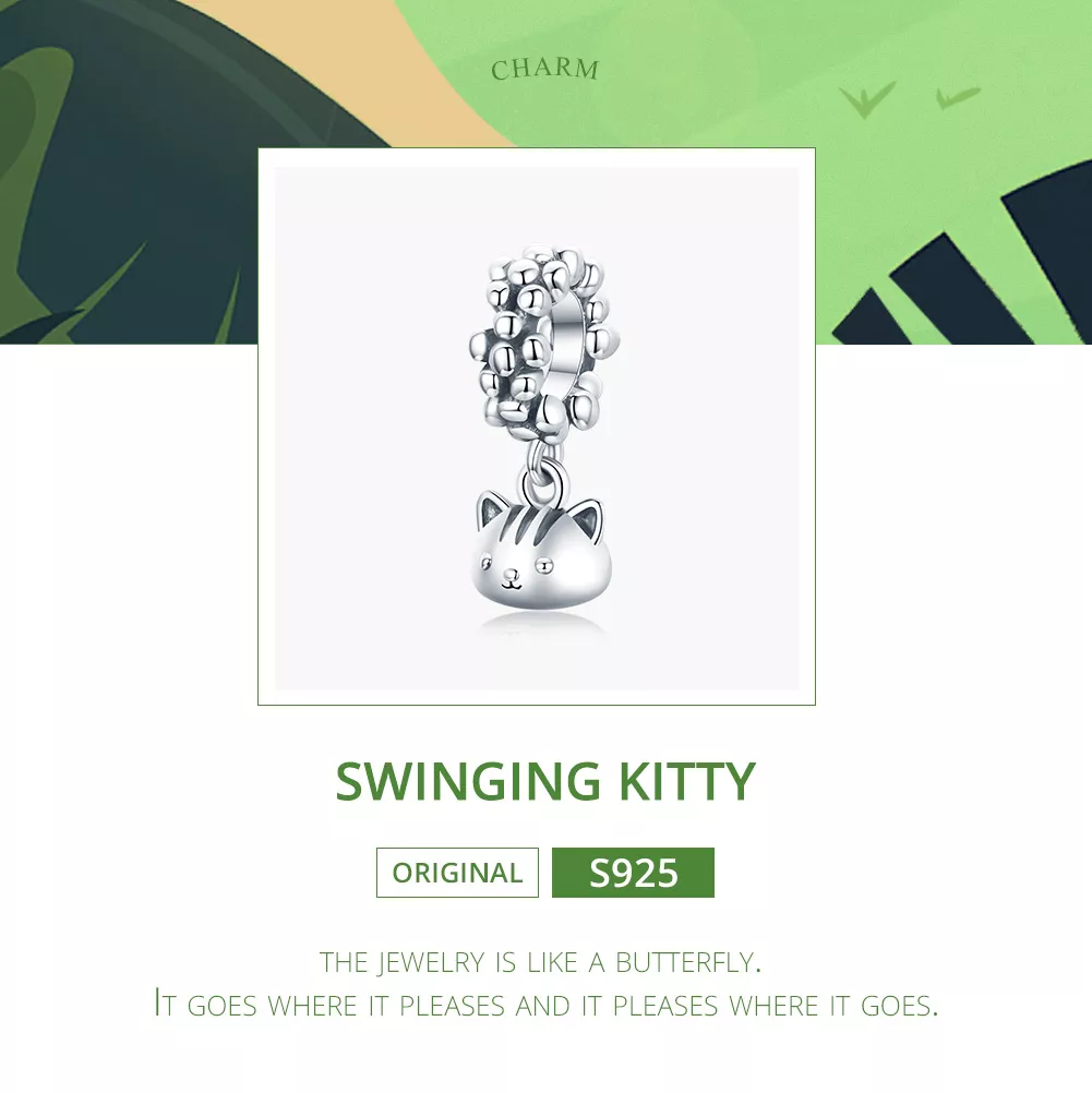 Charm Pendente Balance o gatinho estilo Pandora - SCC1871