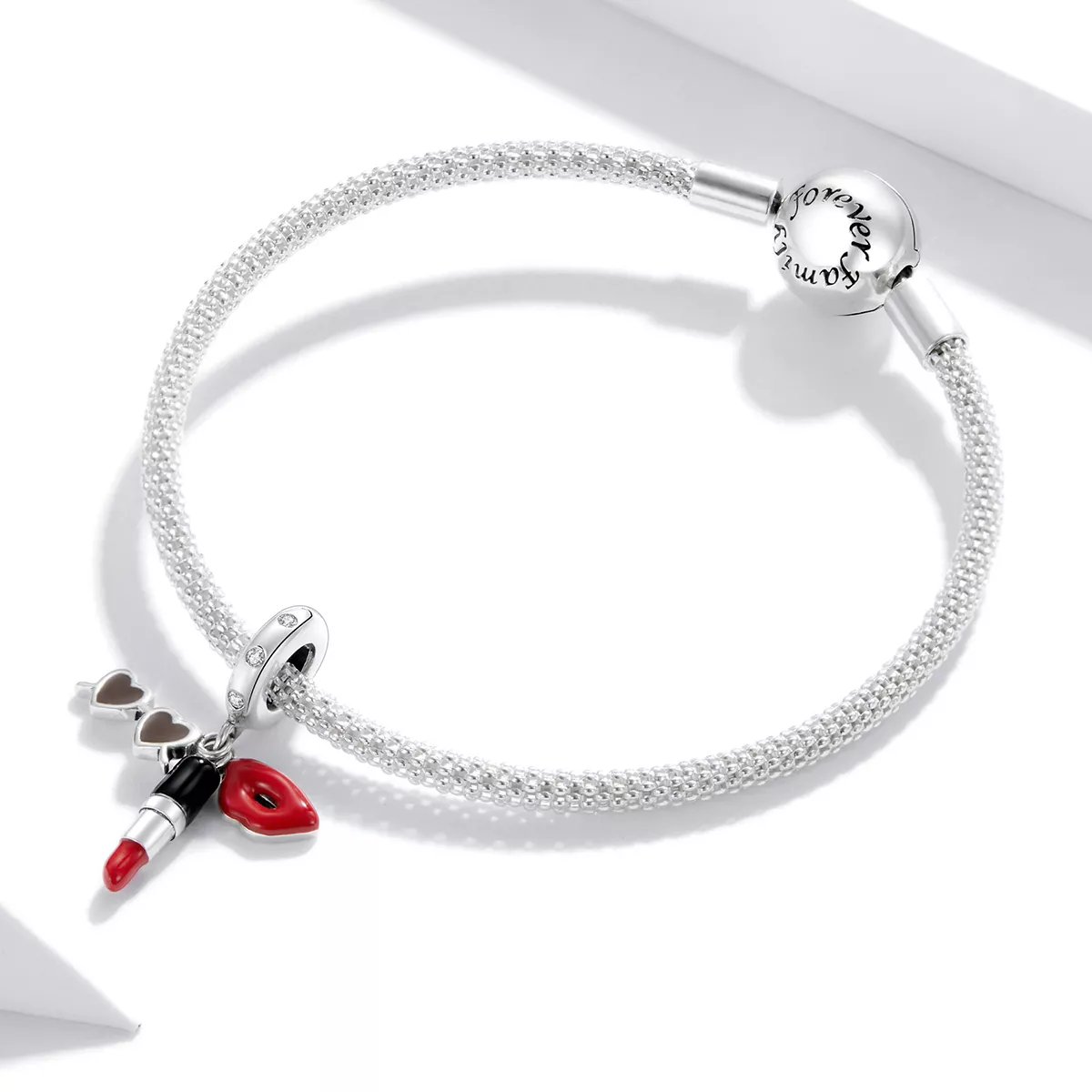 Charm Pendente Batom e óculos de sol estilo Pandora - BSC346