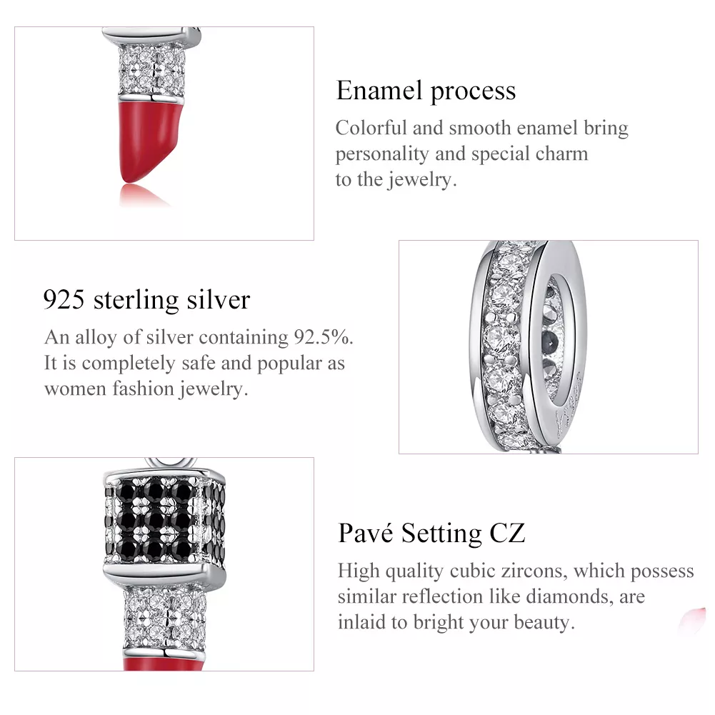 Charm Pendente Batom life Pandora - SCC1392