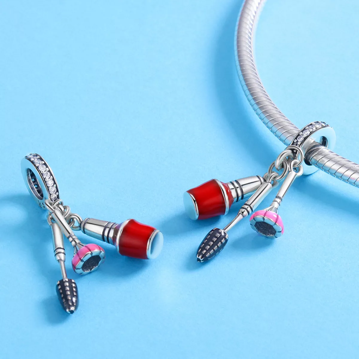 Charm Pendente Bela ferramenta de maquiagem estilo Pandora - SCC785