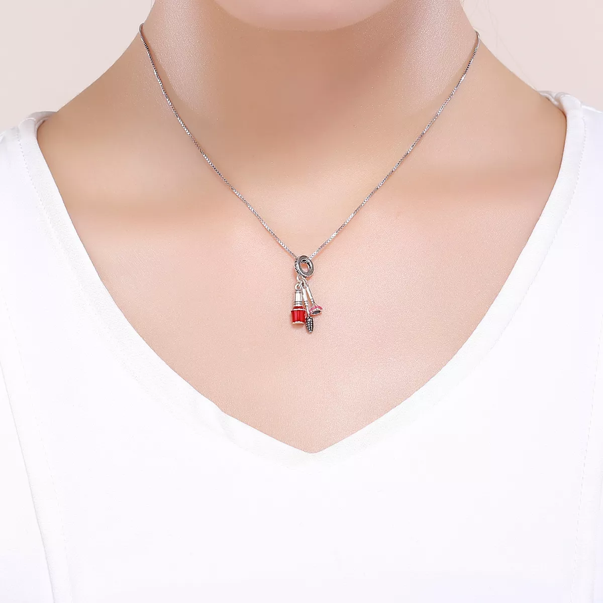 Charm Pendente Bela ferramenta de maquiagem estilo Pandora - SCC785