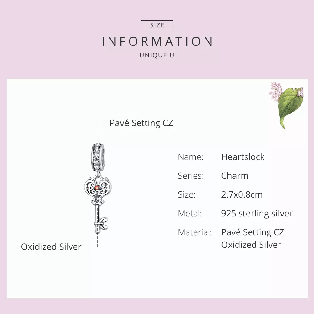 Charm Pendente Bloqueio cardíaco estilo Pandora - BSC092