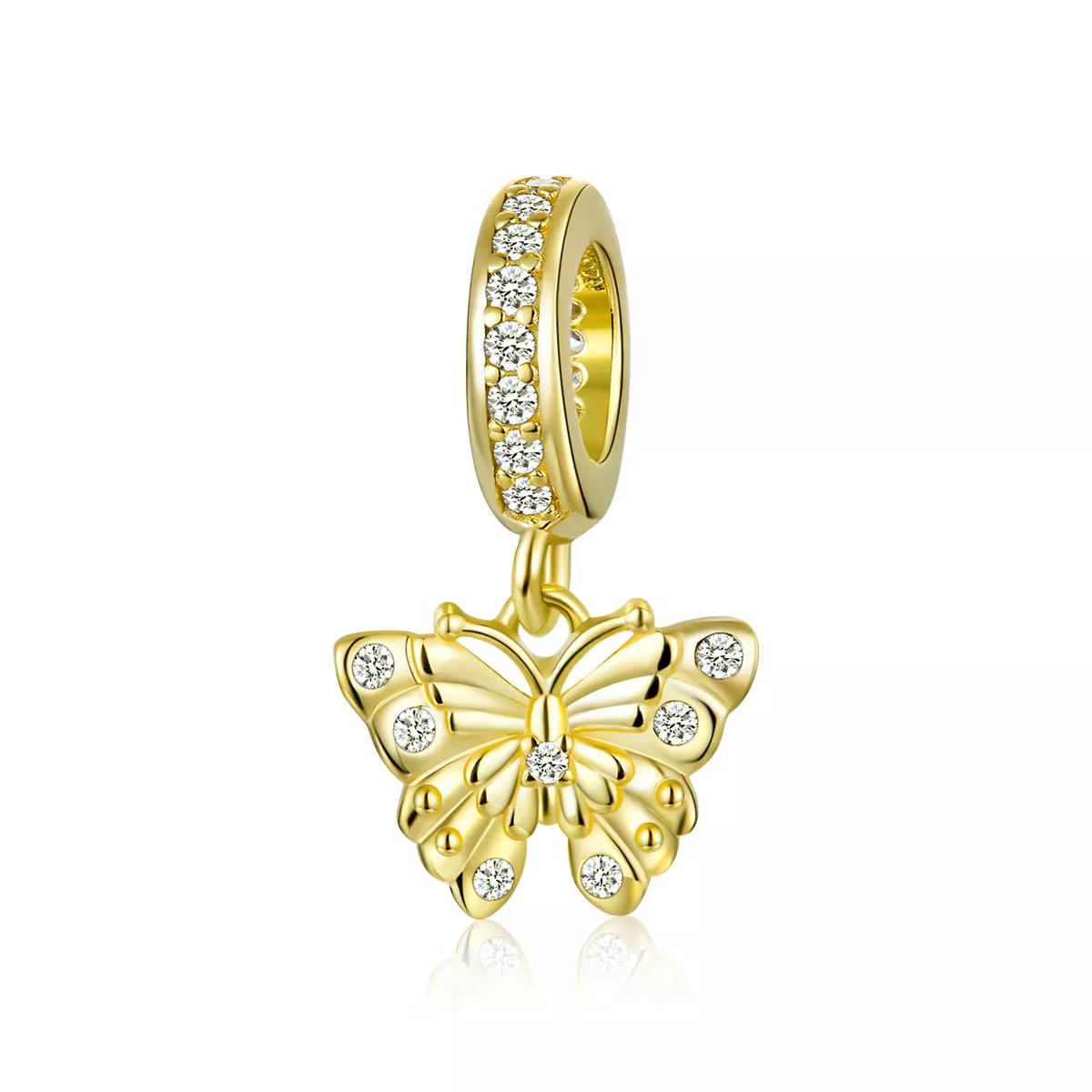 Charm Pendente Borboleta dourada estilo Pandora - BSC248