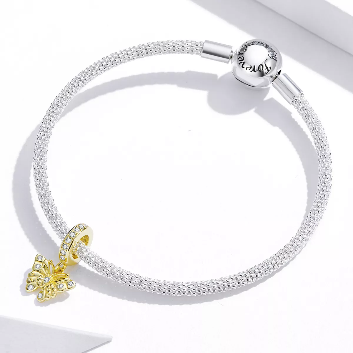 Charm Pendente Borboleta dourada estilo Pandora - BSC248