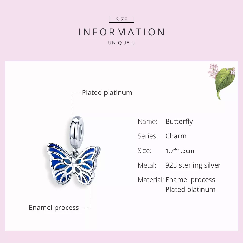 Charm Pendente Borboleta estilo Pandora - BSC149