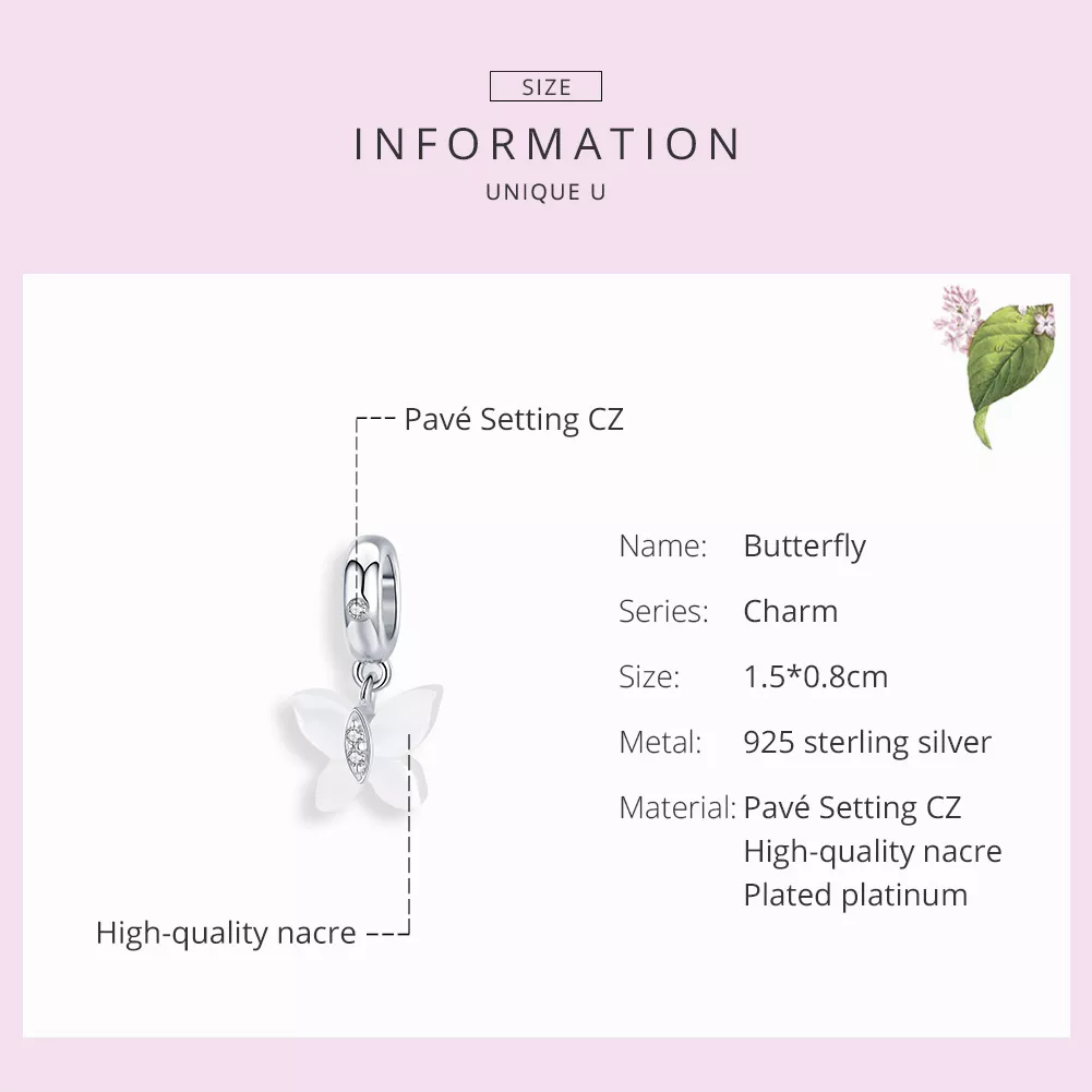 Charm Pendente Borboleta estilo Pandora - SCC1414