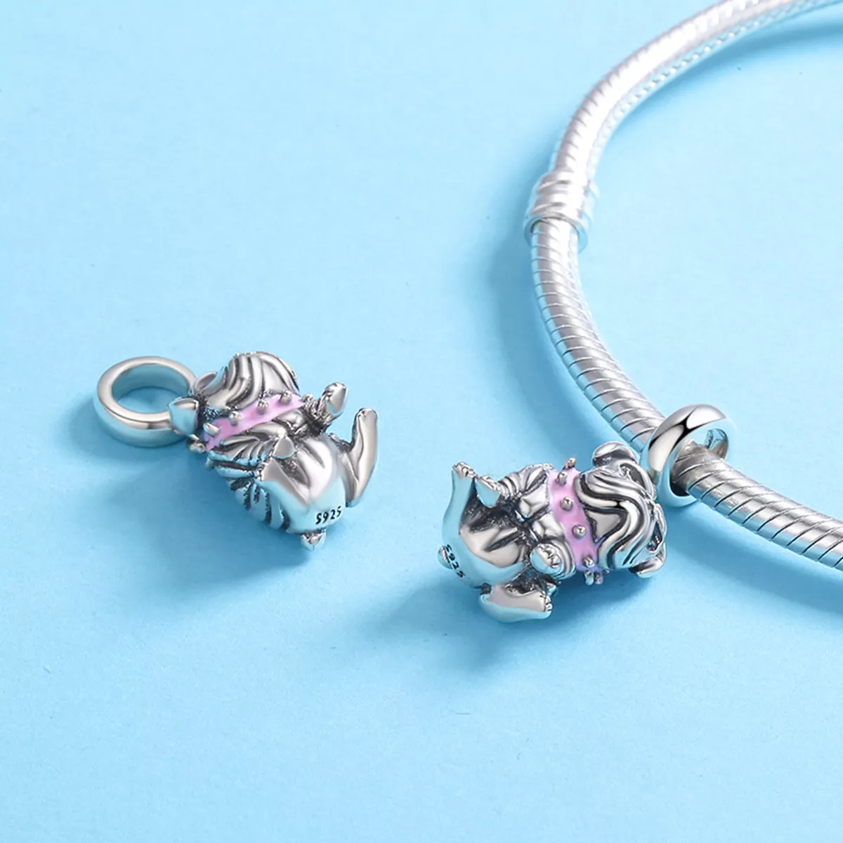 Charm Pendente Buldogues Ingleses estilo Pandora - SCC552