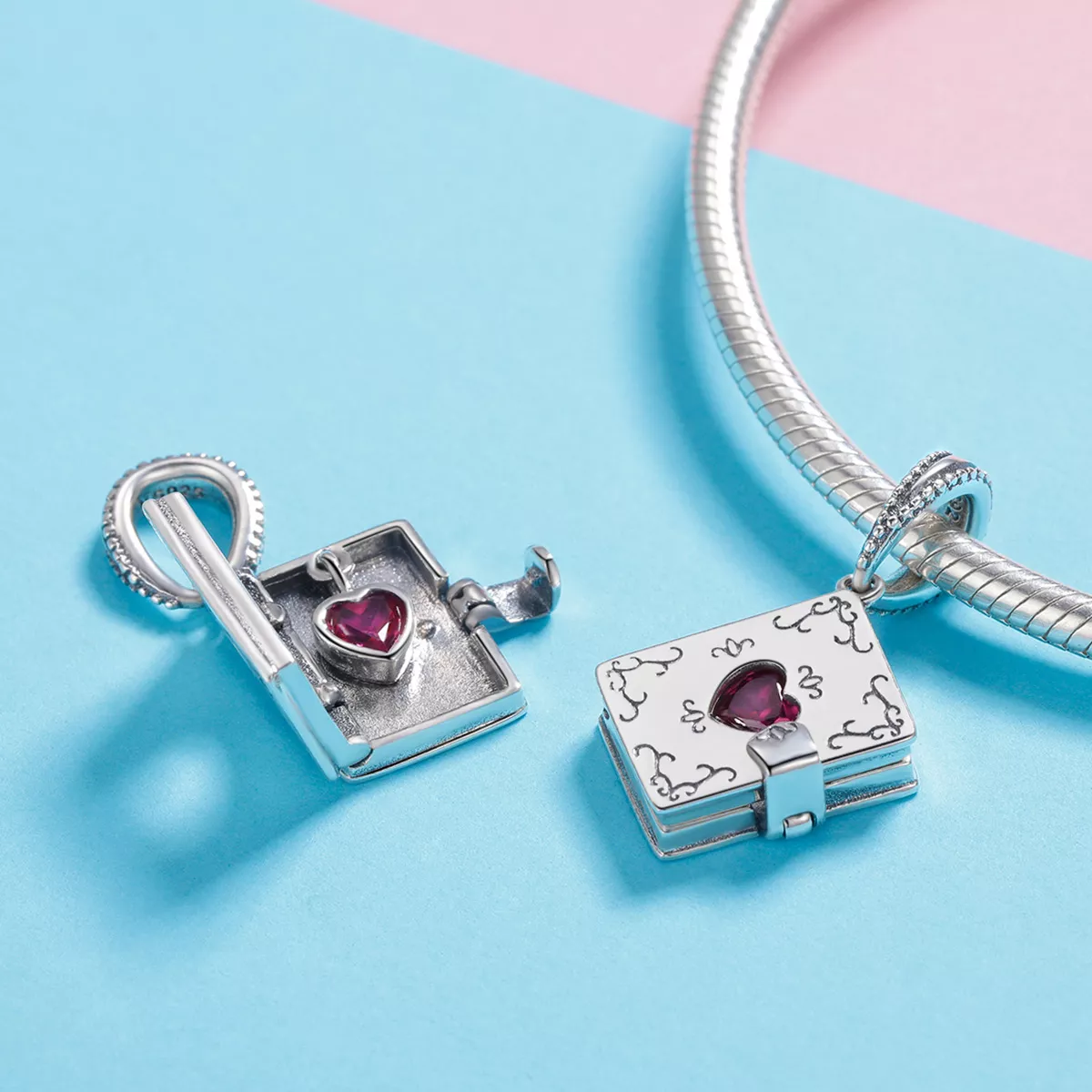 Charm Pendente Carta de amor estilo Pandora - SCC980