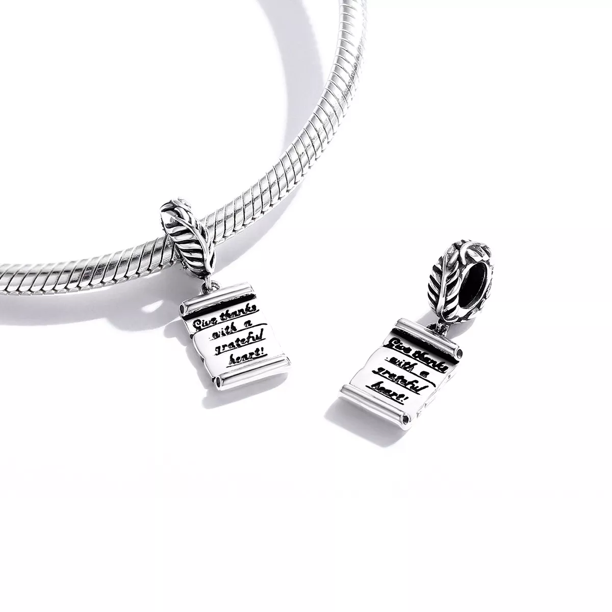 Charm Pendente Carta Manuscrita estilo Pandora - SCC1605