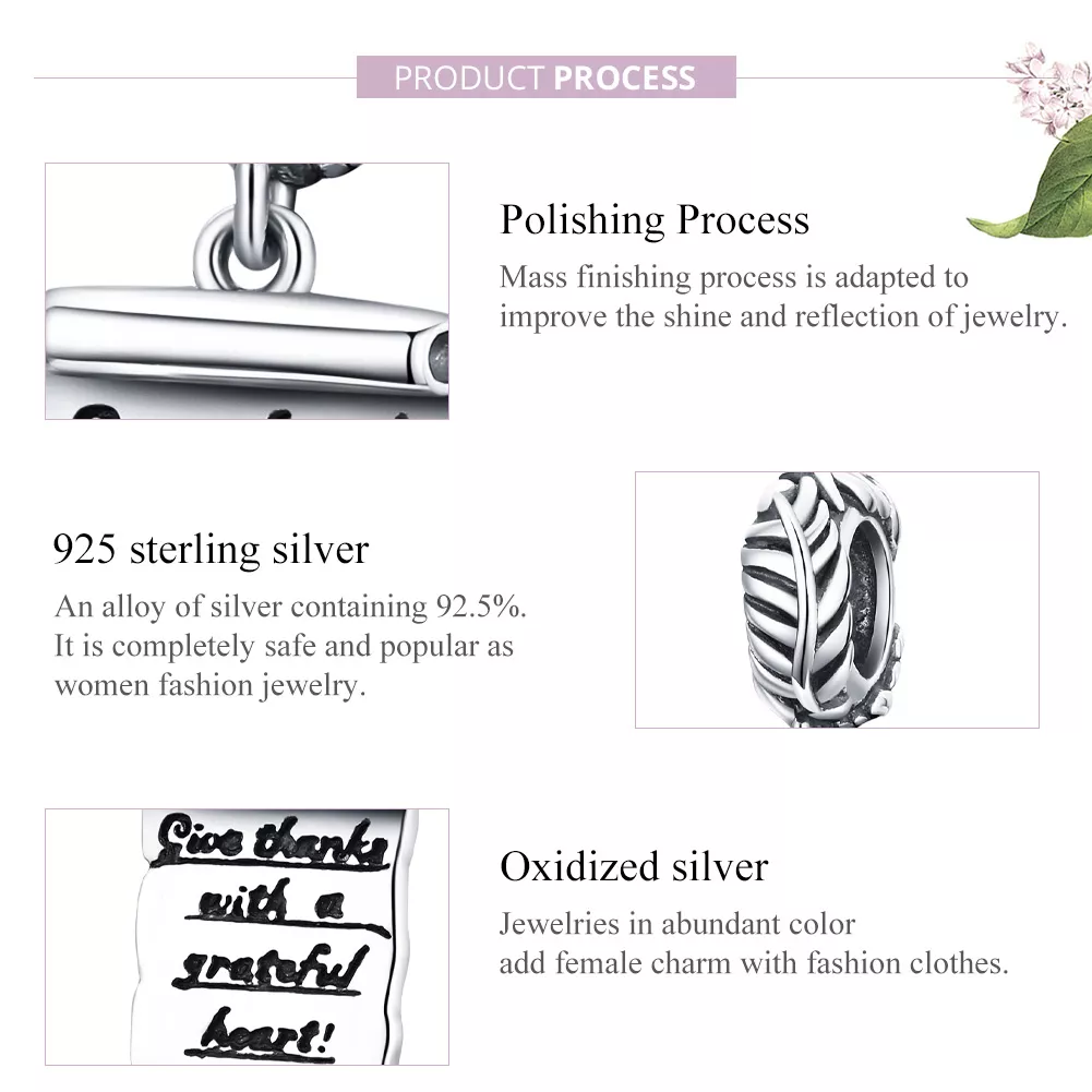 Charm Pendente Carta Manuscrita estilo Pandora - SCC1605