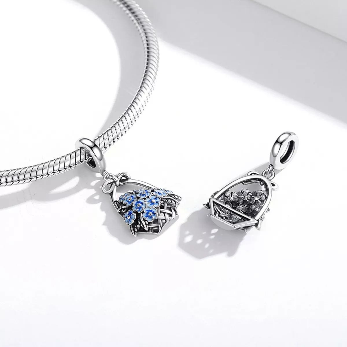 Charm Pendente Cesta de flores estilo Pandora - SCC1717