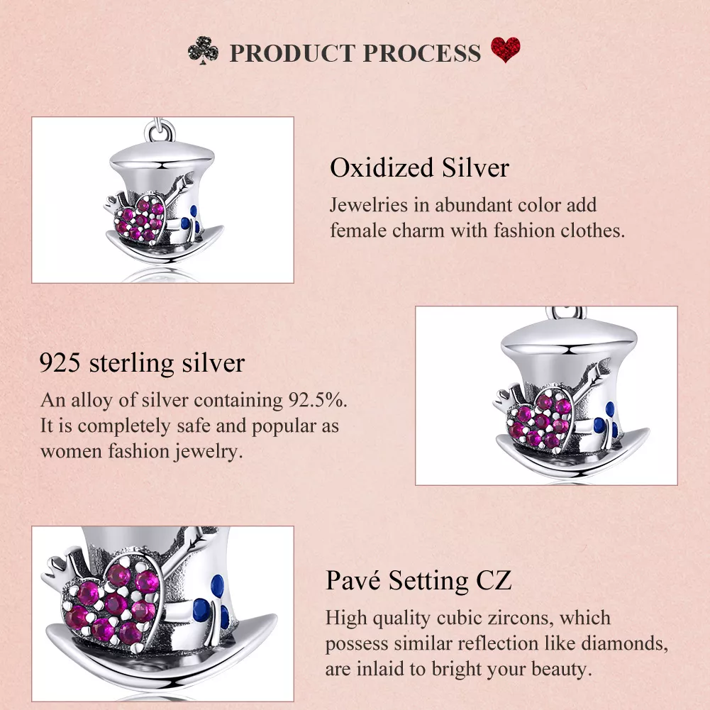 Charm Pendente Chapéu mágico estilo Pandora - SCC1441