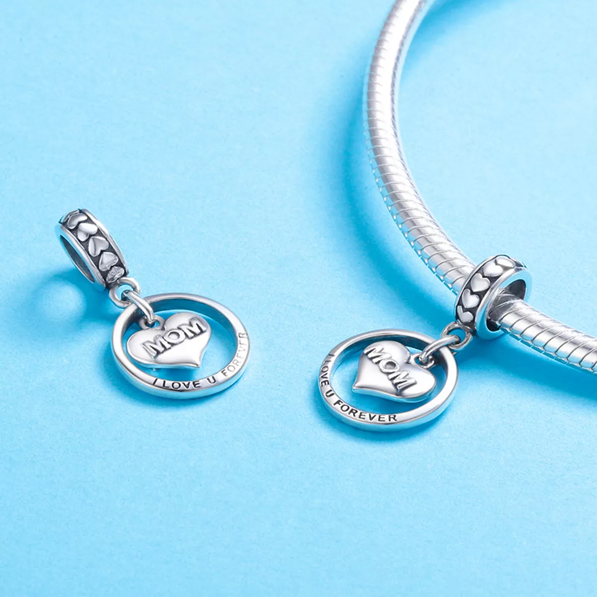 Charm Pendente Com amor, mãe estilo Pandora - SCC649