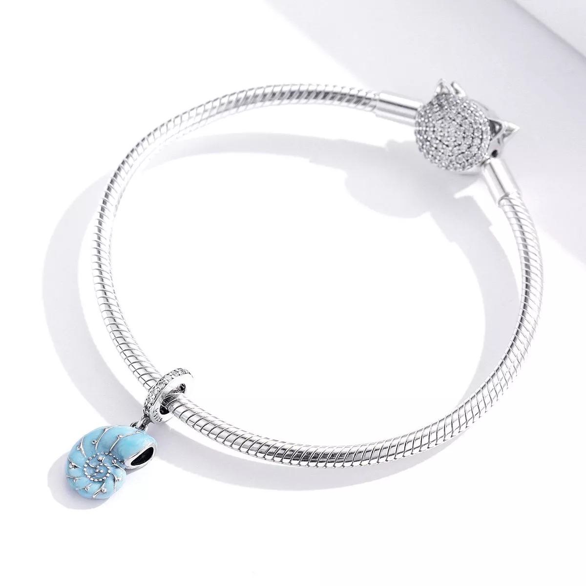 Charm Pendente Concha Azul estilo Pandora - SCC1560