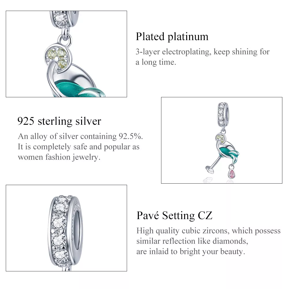 Charm Pendente Coquetel de verão estilo Pandora - BSC262