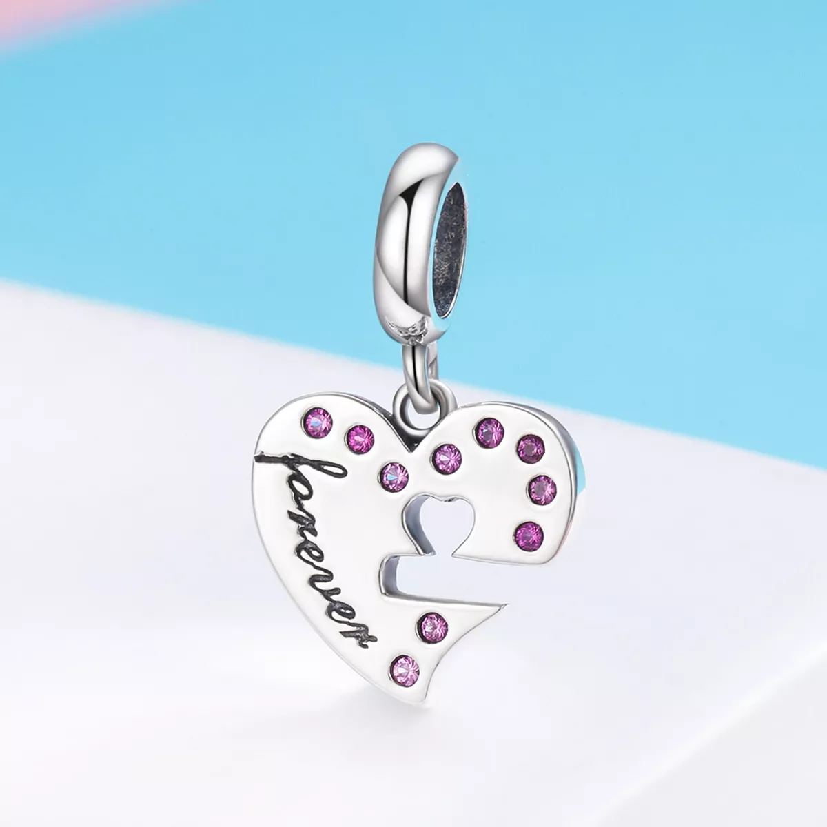 Charm Pendente Coração & Chave estilo Pandora - SCC638