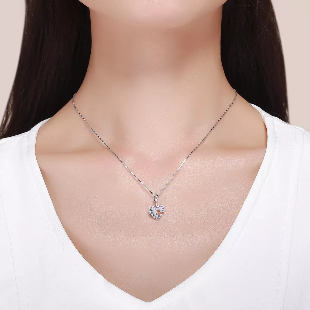 Charm Pendente Coração & Chave estilo Pandora - SCC638