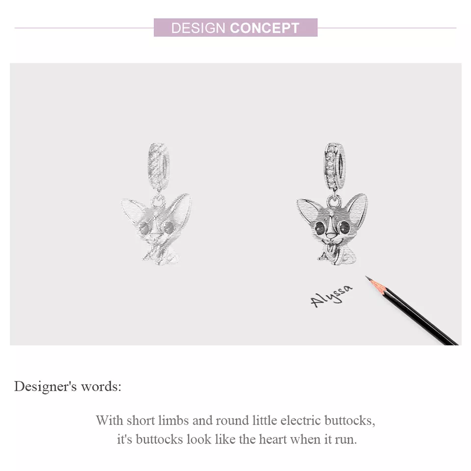 Charm Pendente Corgi life Pandora - BSC078