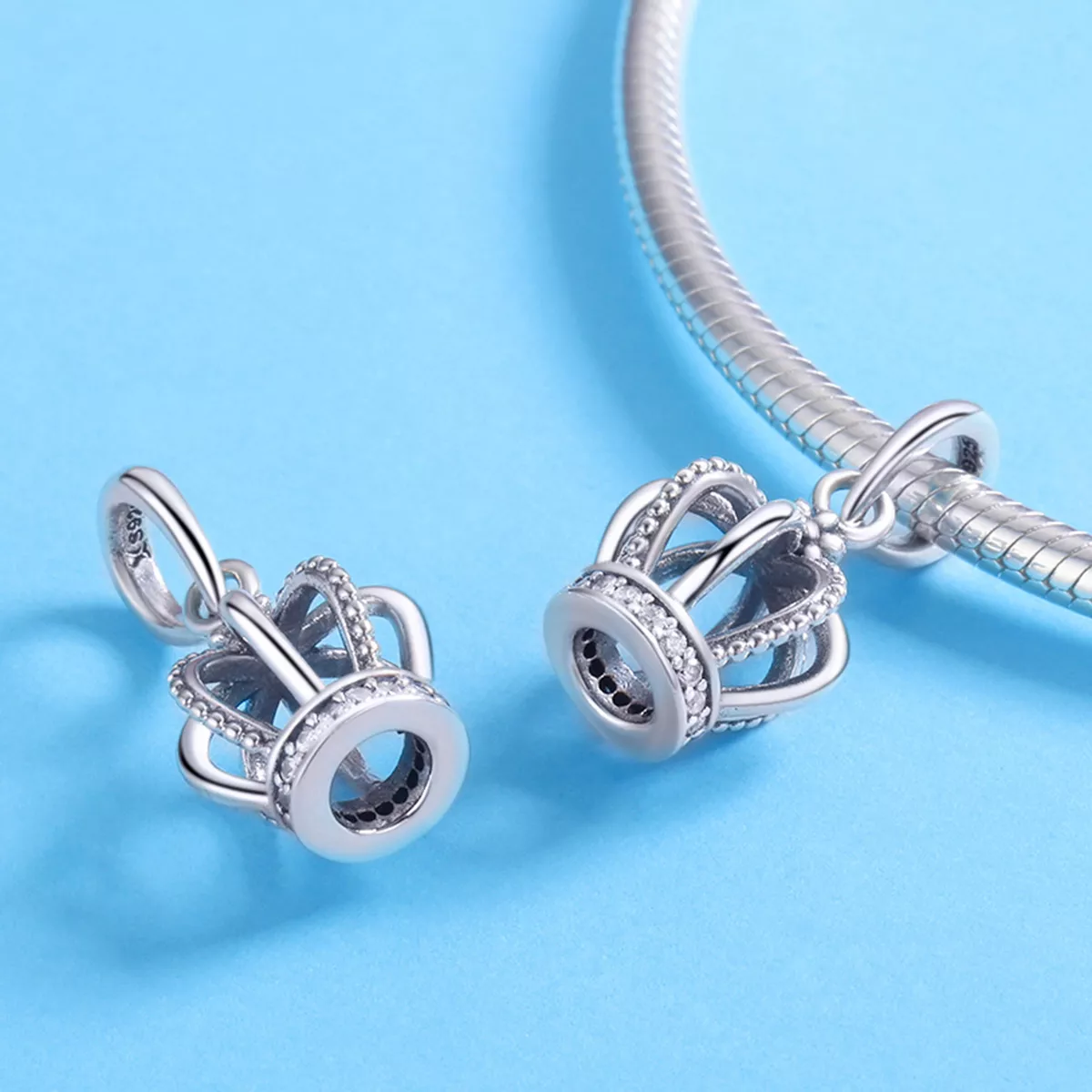 Charm Pendente Coroa elegante estilo Pandora - SCC781