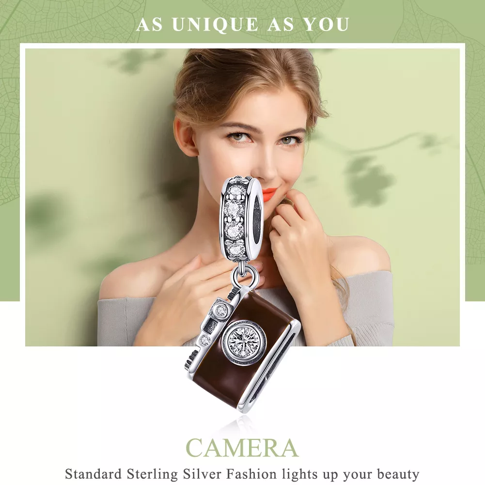 Charm Pendente Câmera digital vintage estilo Pandora - SCC953