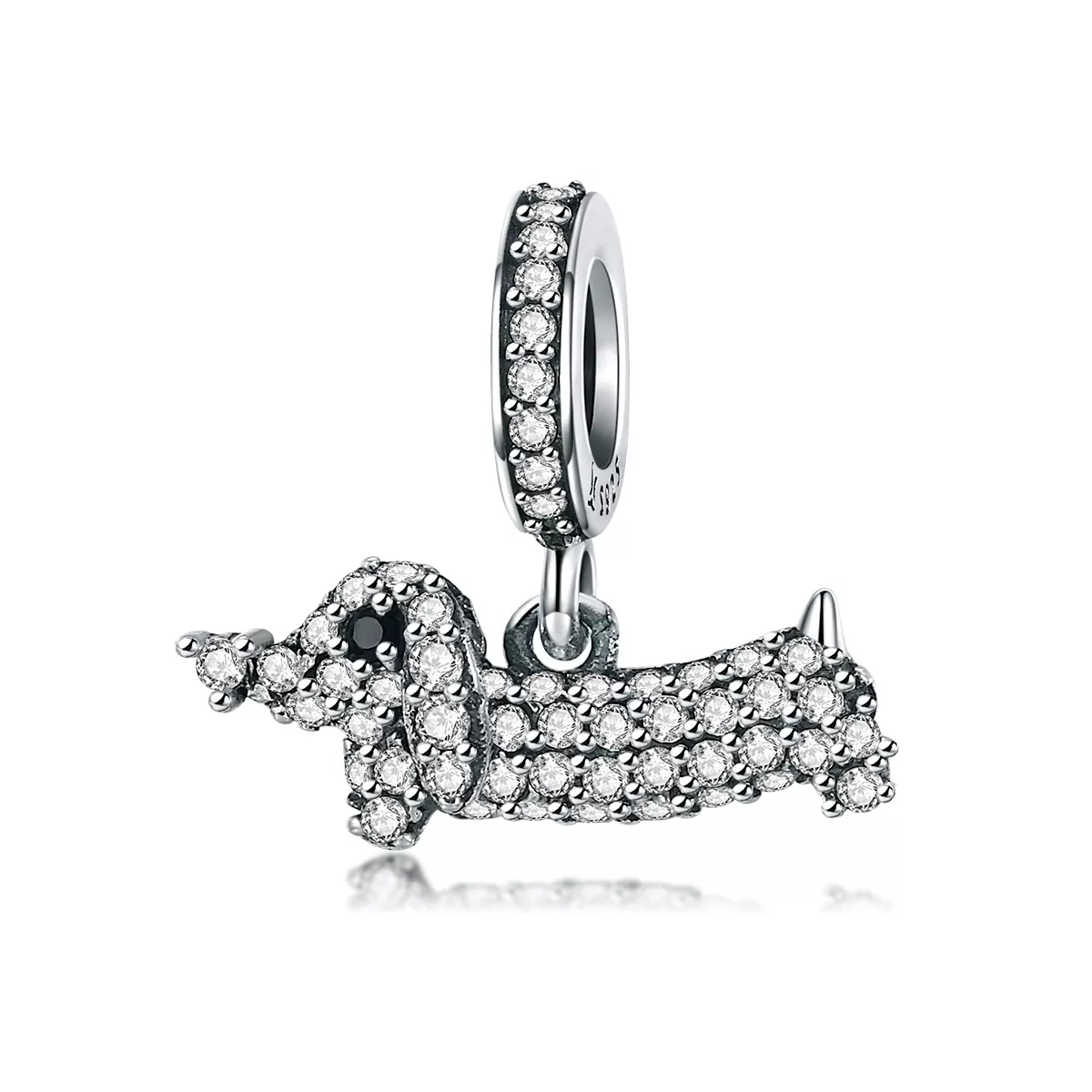Charm Pendente Cão Salsicha estilo Pandora - SCC709
