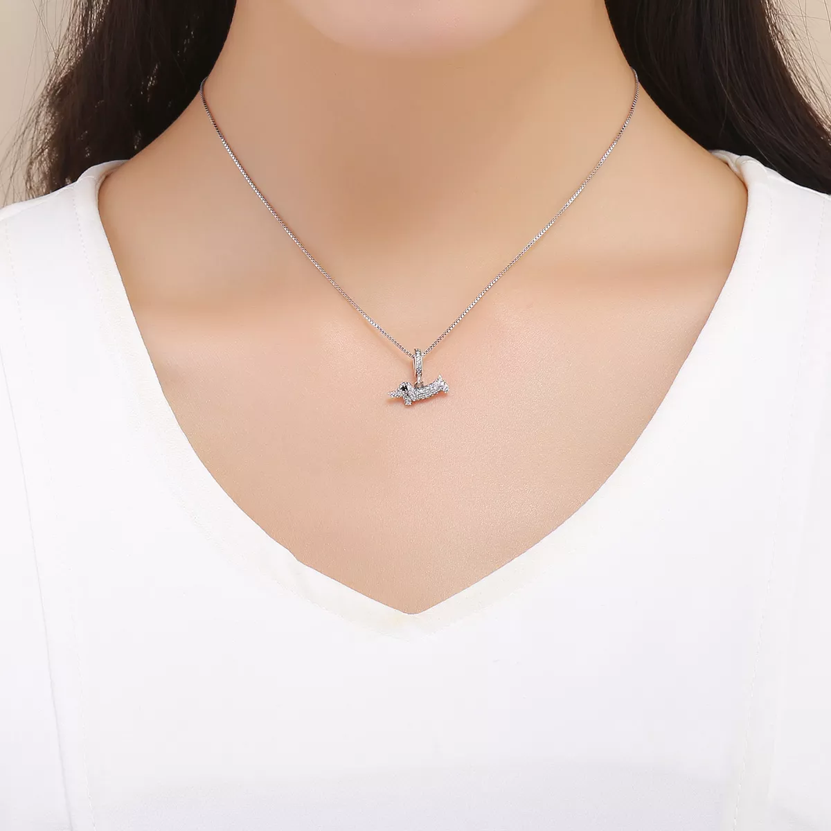 Charm Pendente Cão Salsicha estilo Pandora - SCC709