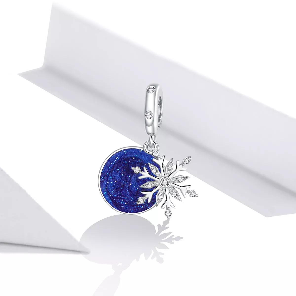 Charm Pendente Céu noturno com neve estilo Pandora - BSC367